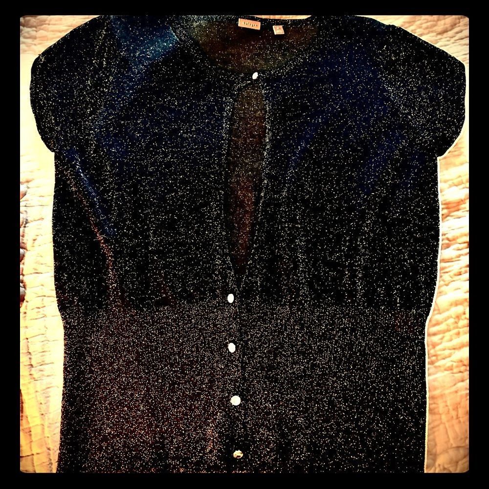 Halogen |  Metallic Thread Cardigan